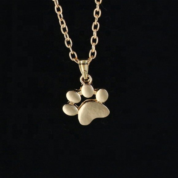 NEW Paw Print Golden Necklace - Picture 2 of 3